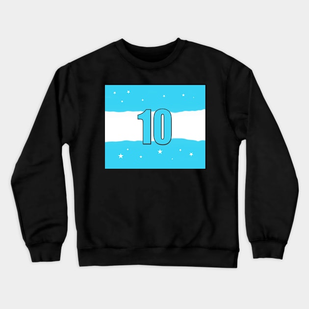 Hand of God Adios Diego Argentina 10 Crewneck Sweatshirt by PlanetMonkey